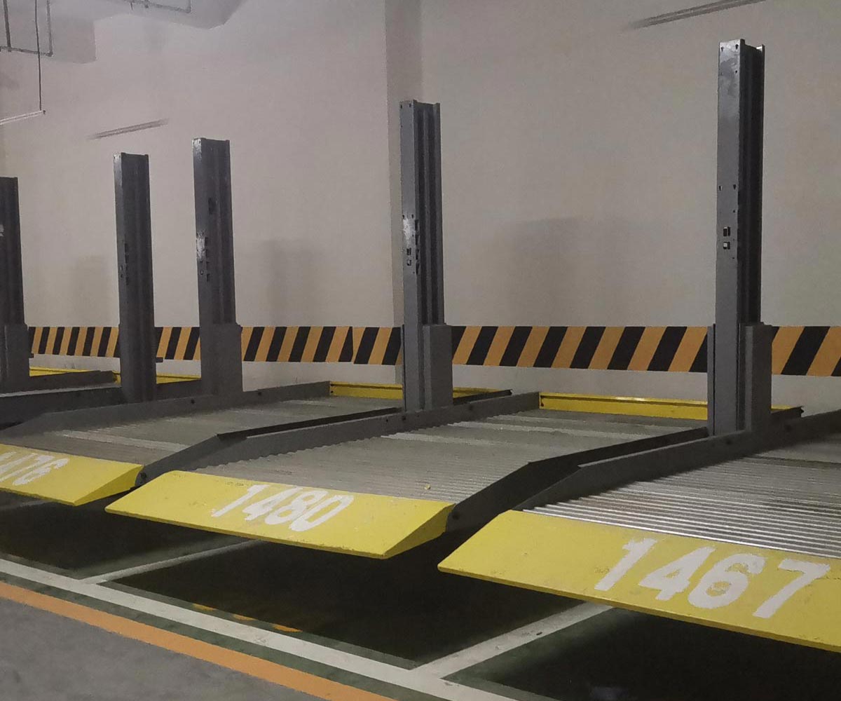 凉州四柱升降式机械式停车库安装