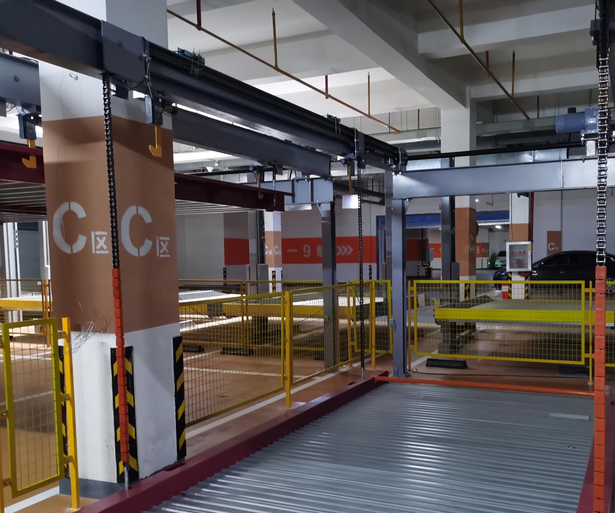 二层升降式机械停车库改造四柱简易升降式停车设备租赁经营